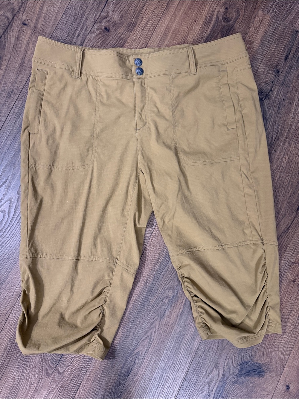 prAna Revenna Knicker Capri 14 Tan/wheat LikeNew